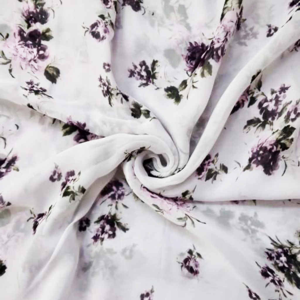 Charming Petals: Embrace the Beauty of Floral Patterns on Pure Chinon