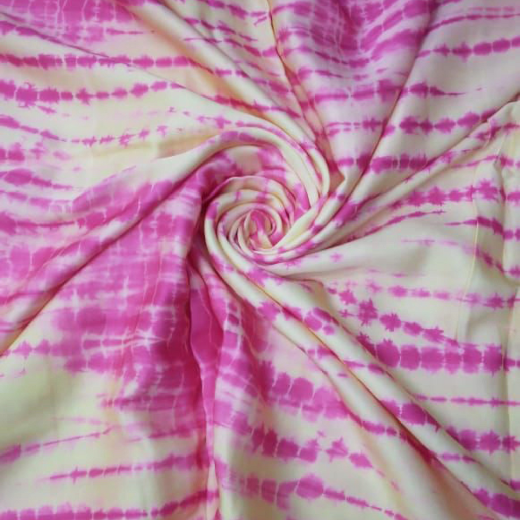 Colorful Swirls: Modal Bemberg Satin Fabric with Tie & Dye Magic