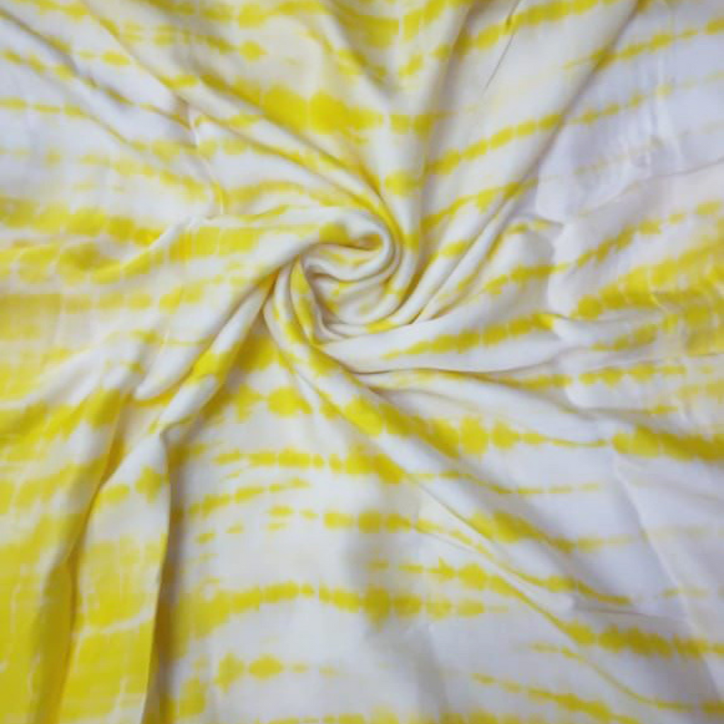 Vibrant Waves: Modal Bemberg Satin Fabric with Tie & Dye Pattern