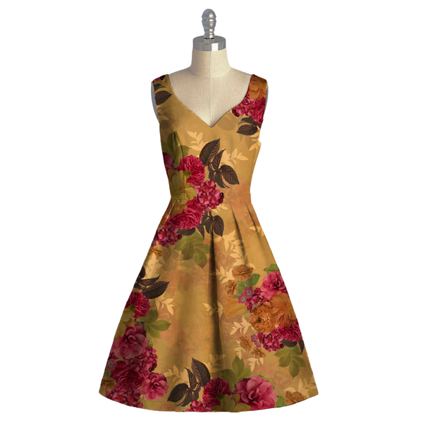 Elegant and Timeless: Satin Georgette Floral Rose Pattern Fabrics