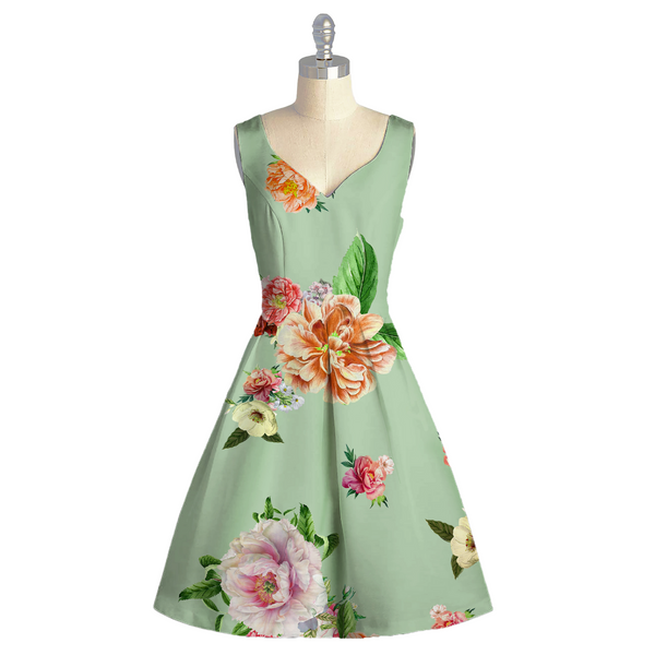 Whimsical Garden: Embrace Floral Delight in Soft Organza