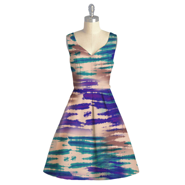 Radiant Tie & Dye: Satin Georgette's Exquisite Tapestry by OM Fabs!
