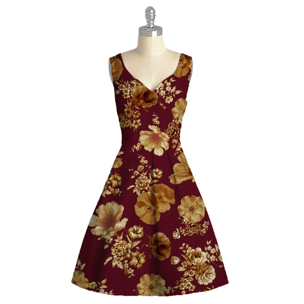 Floral Printed Fabric Material Floral Sequence Georgette Maroon