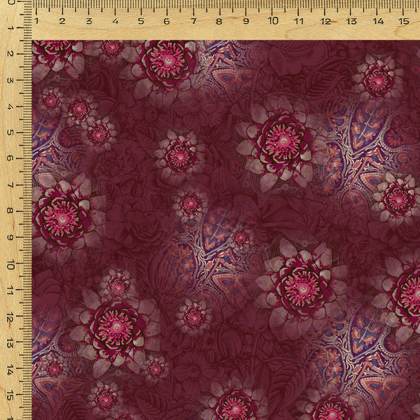 Traditional Printed Fabric Material Traditional Pashmina Brown