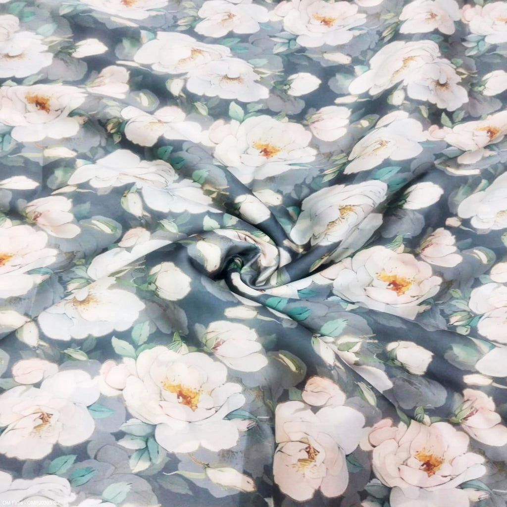 Captivating Satin Georgette Floral: OM Fabs' New Collection of Exquisite Digital Prints