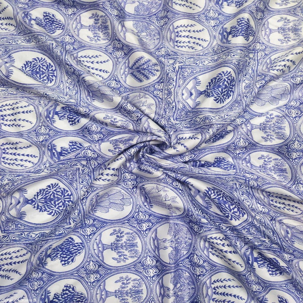 Discover OM Fabs' Latest Collection: Satin Georgette Traditional Patterns in 100% Polyester-Viscose