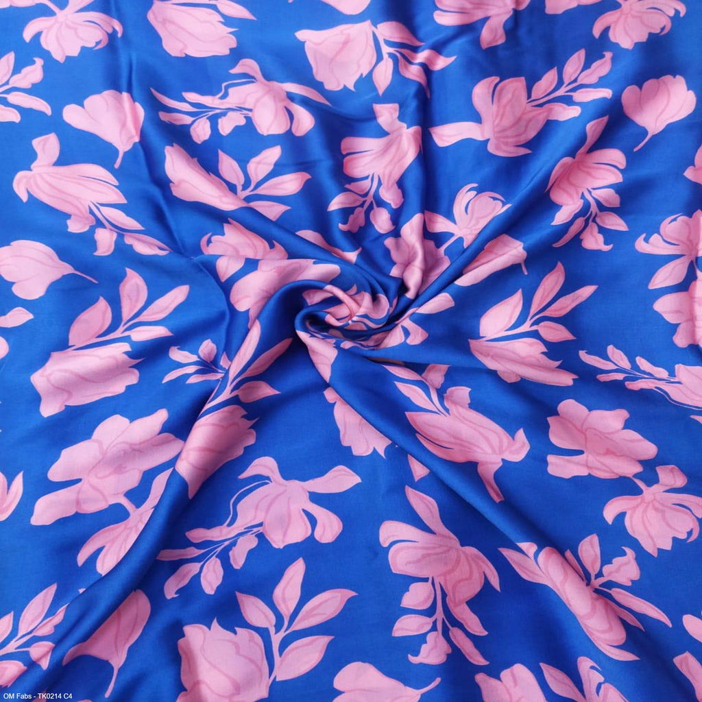 OM Fabs Unveils Exquisite Satin Georgette Floral Prints: A Marvel in Polyester and Viscose Fabric