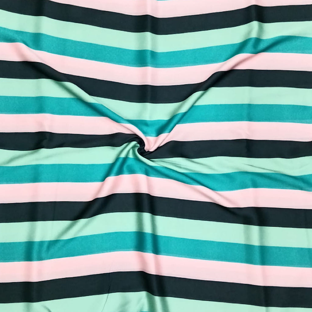 Thick TriColor Stripes in Satin Georgette OM SS 305