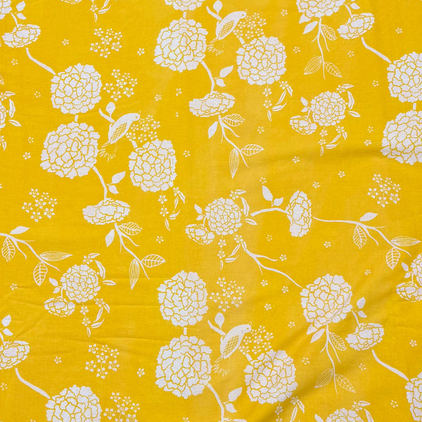 Paulmi Orange Floral Print on Pure Cotton Cambric