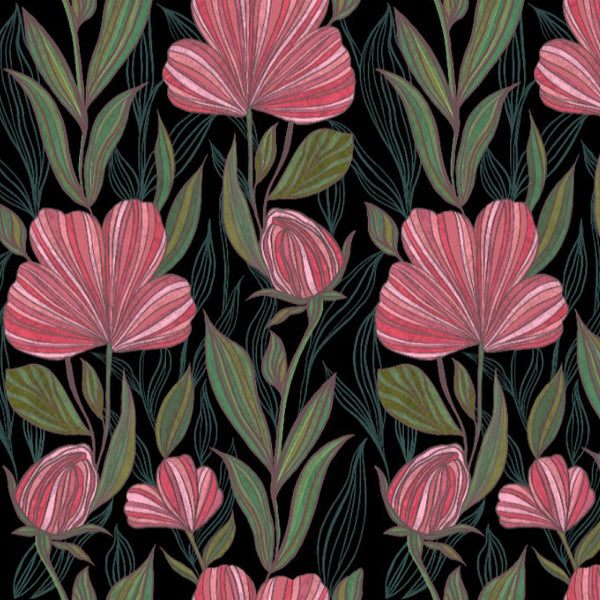 Yam Floral Print on Pure Viscose Muslin