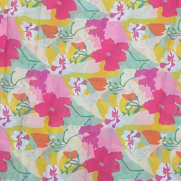 Floral Bright Multicolour Print on Satin Georgette OM SS 311