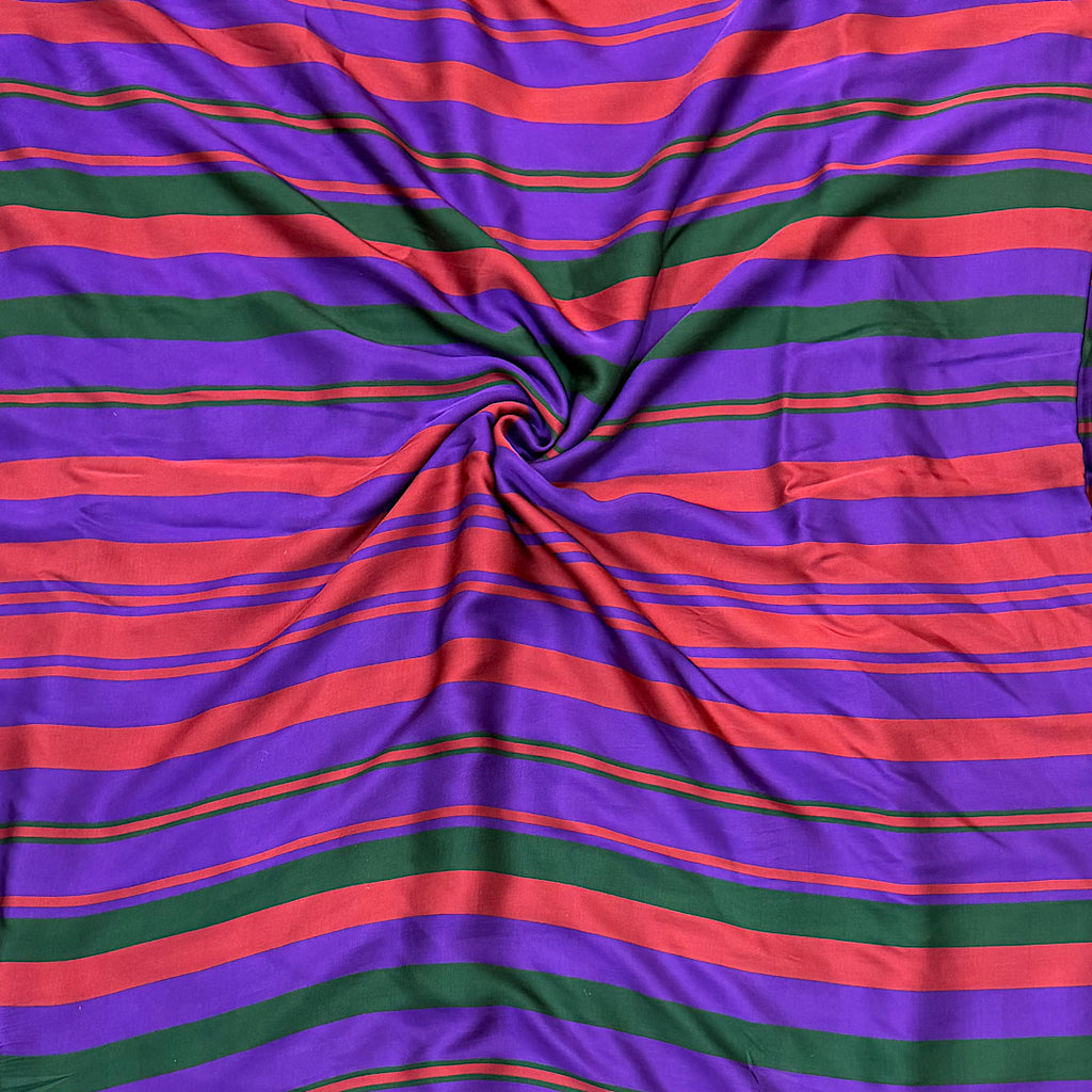 Kareena Multi Colour Stripes Print on Pure Modal Satin