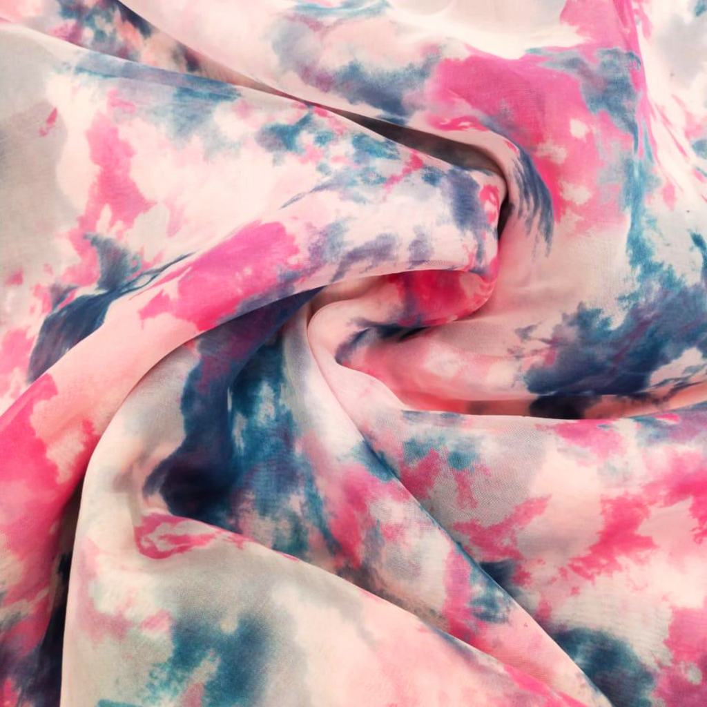 Ethereal Elegance: Soft Organza Tie & Dye