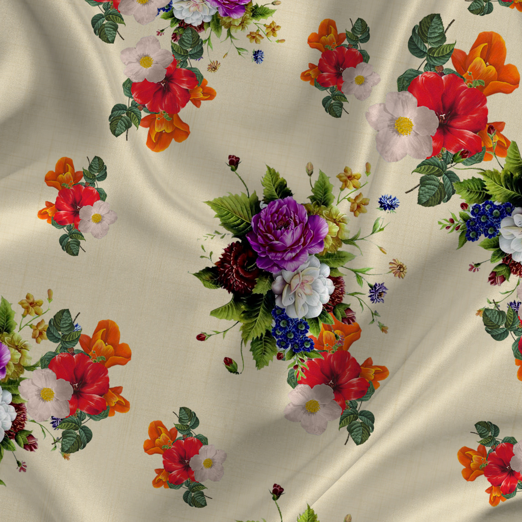 Modal Satin: Blooming Beauty with Enchanting Floral Patterns