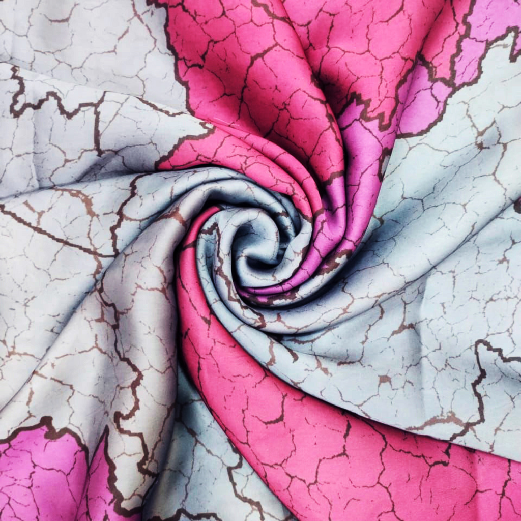 Mesmerizing Abstractions: Satin Georgette - Unleash Your Imagination with Abstract Patterns