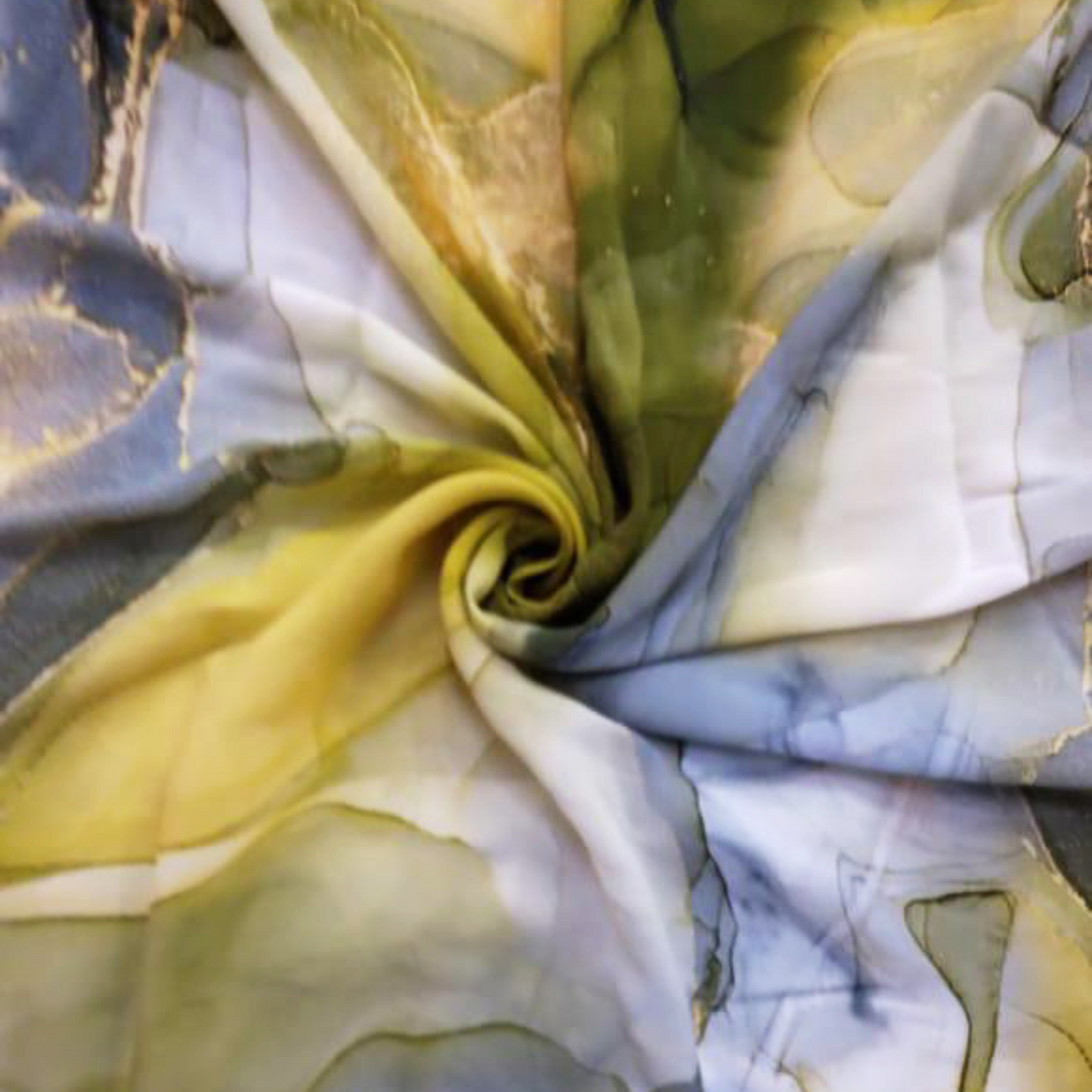 Mystic Marbles: Satin Georgette with Mesmerizing Marble Print