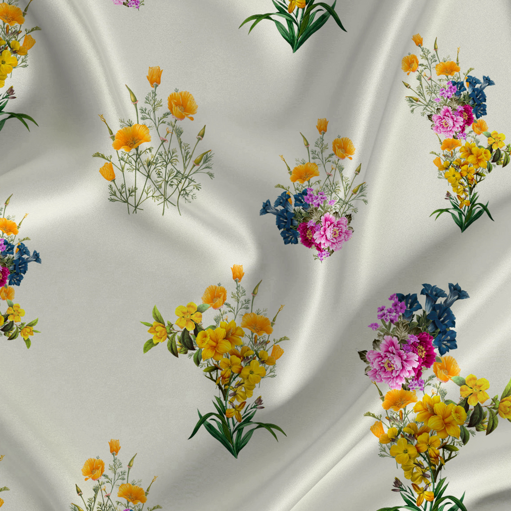 Crepe Silk: Unveiling Nature's Splendor in Floral Tapestry