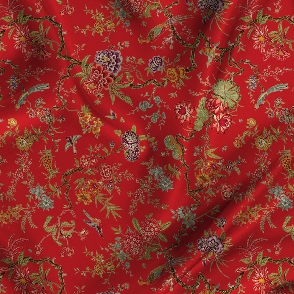 Classic Grace: Traditional Patterns on Modal Satin