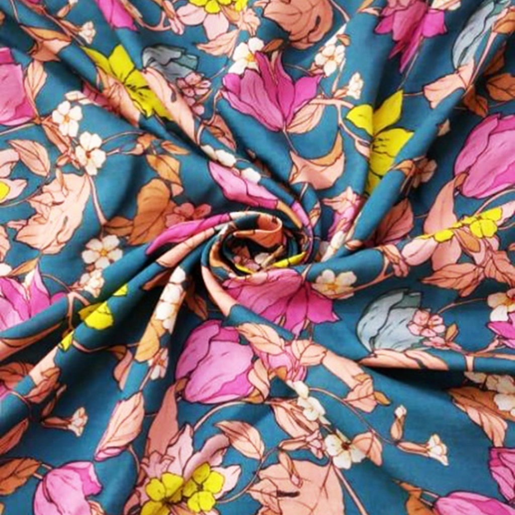 Satin Georgette: Embrace the Vibrant Floral Vector