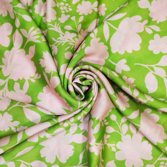 Blooming Elegance: Discover the Allure of Satin Georgette's Floral Patterns!