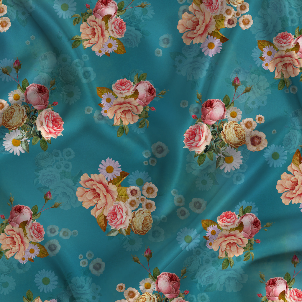 Whispering Blooms: Floral Patterns on Modal Satin