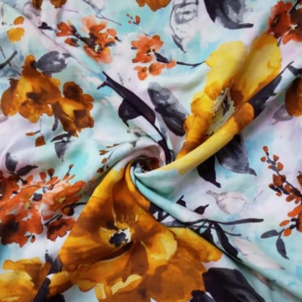 Nature's Serenade: Embracing the Floral Symphony on Pure Muslin