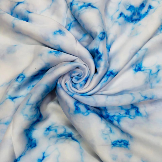 Marvelous Marble: Stunning Satin Georgette Fabrics with Intricate Marble Print