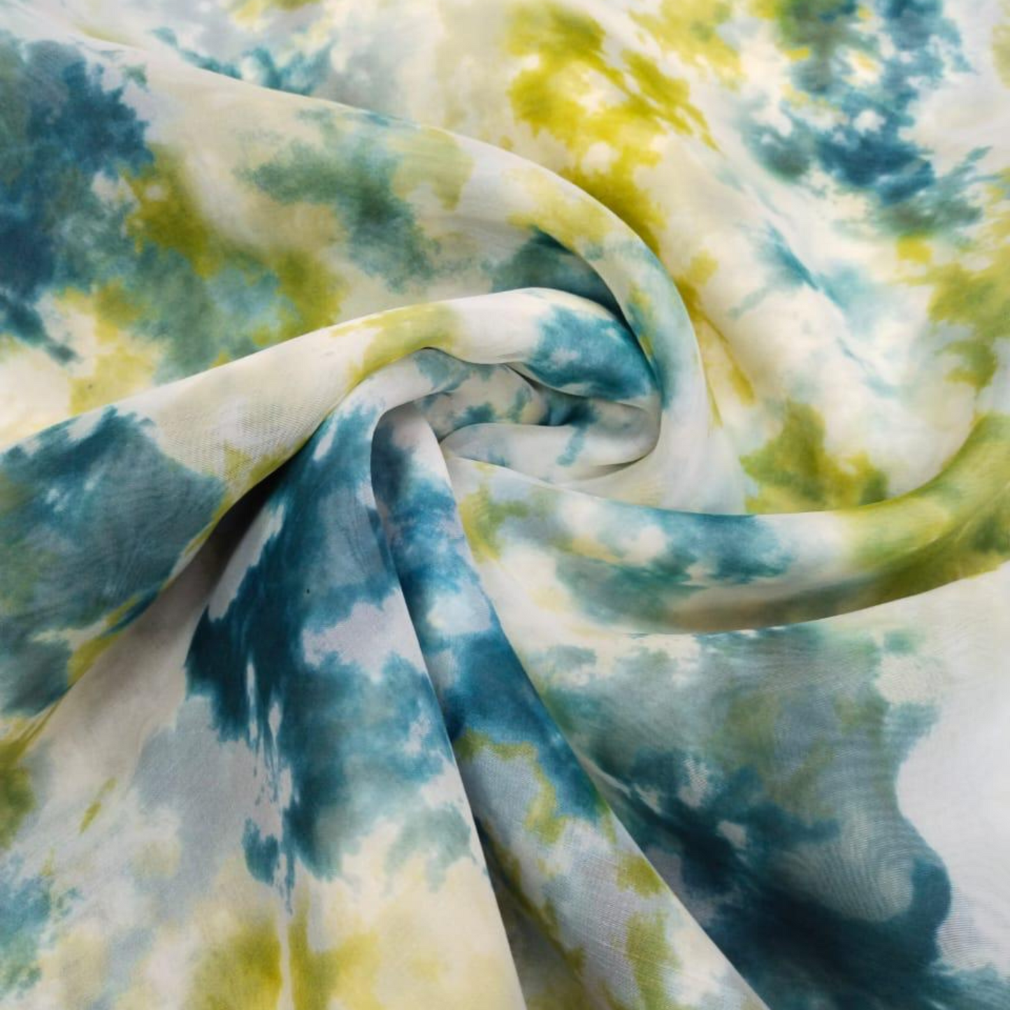 Whimsical Waves: Soft Organza Tie & Dye