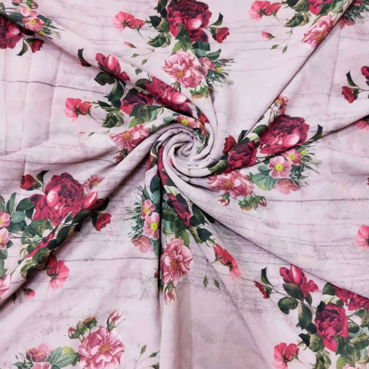 Graceful Blooms: Floral Chanderi Fabric