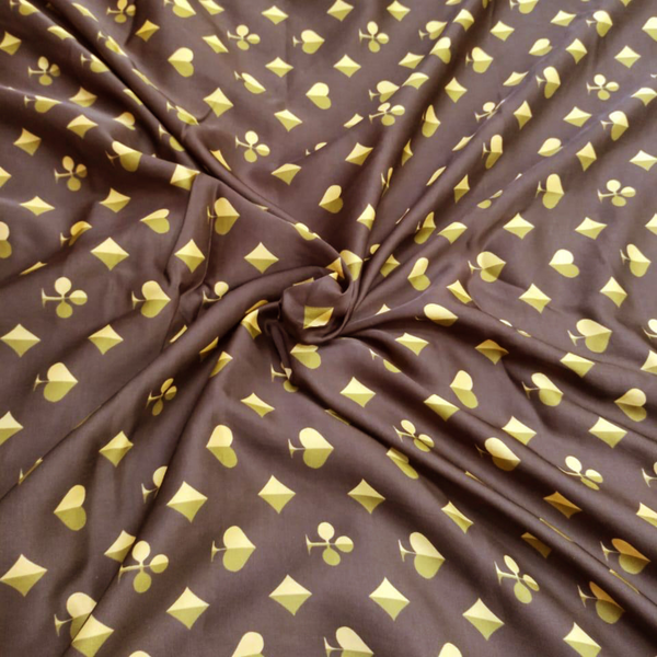 Casino Diwali Party Prints on Satin White Out OM TK 131