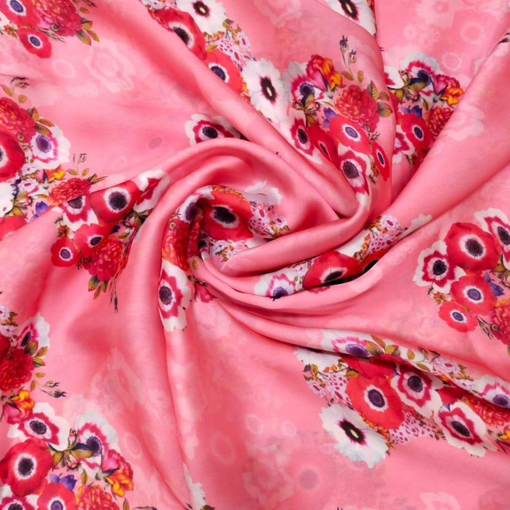 Floral Splendor: Exquisite Patterns on Modal Satin