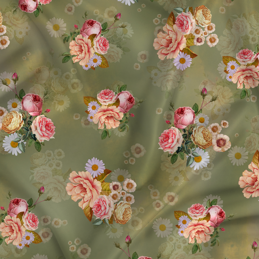 Enchanting Petals: Floral Patterns on Modal Satin