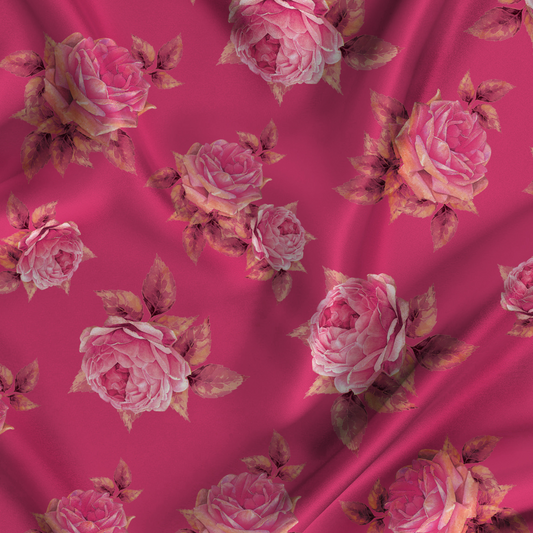 Modal Satin: Experience the Timeless Beauty of Floral Rose Patterns in Luxurious Comfort