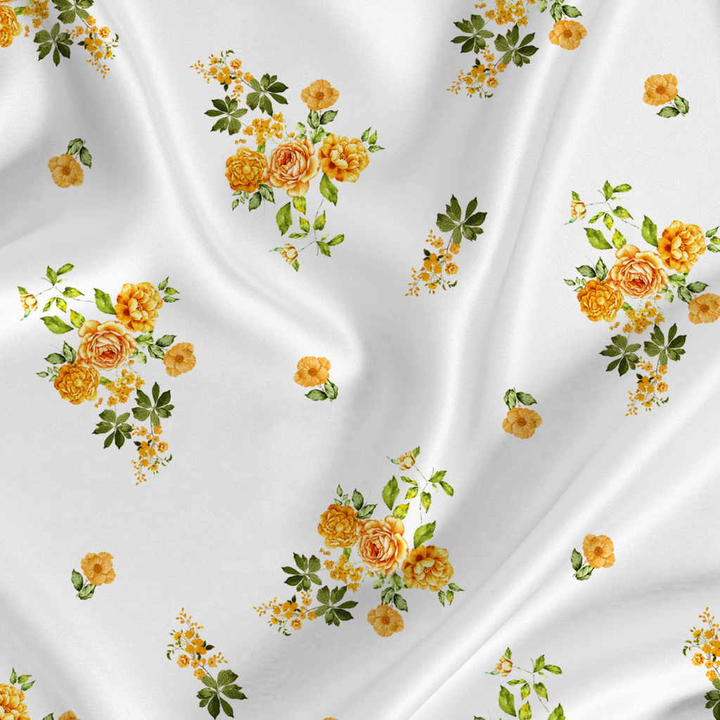 Modal Satin: Serene Watercolor Gardens in Floral Harmony