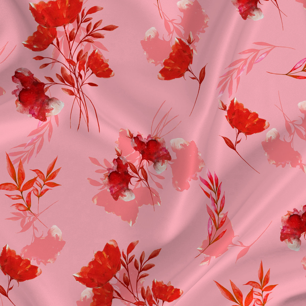 Blooming Petals: Delicate Floral Patterns on Modal Satin