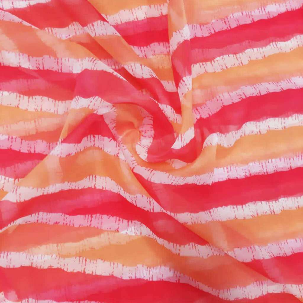 Dynamic Geometry: Soft Organza Fabrics with Striking Stripes