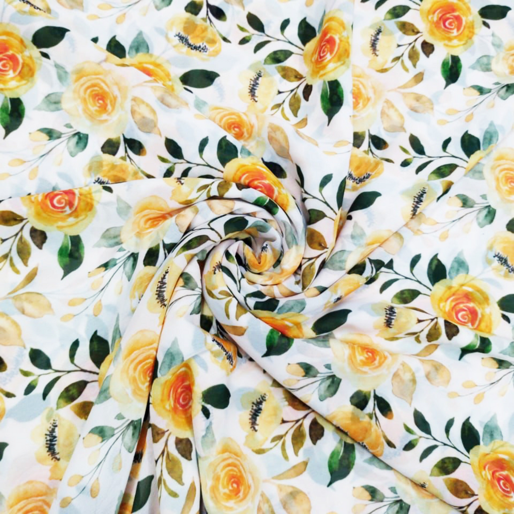 Blooming Petals: Georgette Fabric in Vibrant Floral Patterns