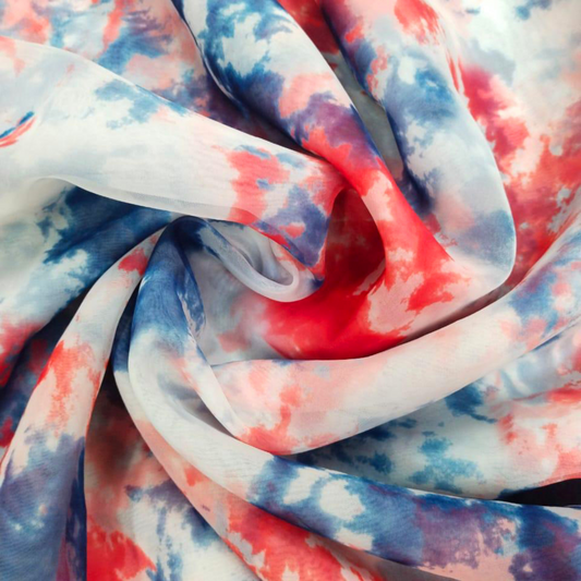 Whimsical Waves: Soft Organza Tie & Dye