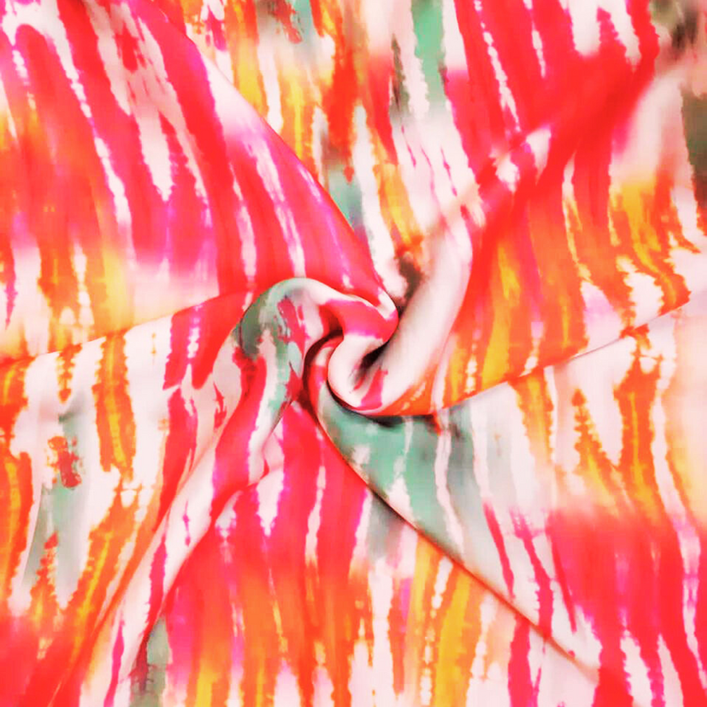 Mesmerizing Tie & Dye: Satin Georgette's Artistic Journey by OM Fabs!