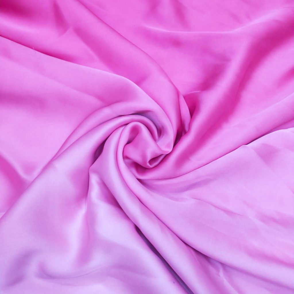 Chromatic Symphony: Mesmerizing Ombre Bliss on Satin Georgette