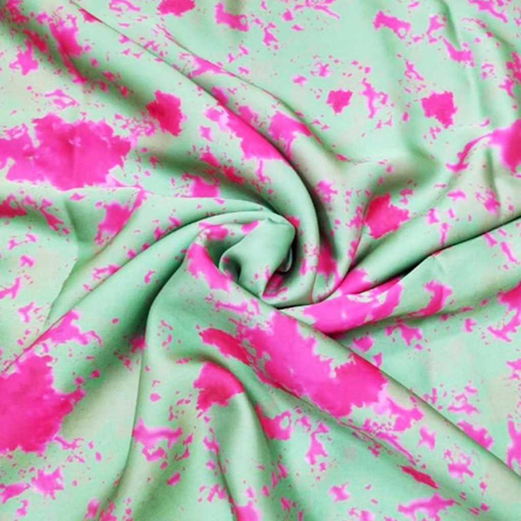 Vibrant Color Splash: Satin Georgette - Embrace the Art of Tie & Dye