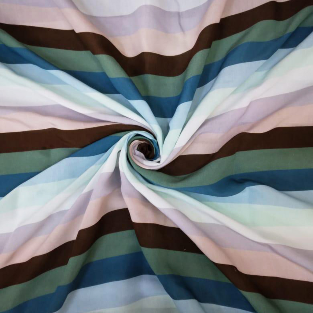 Dynamic Symmetry: Geometric Stripes Unleashed on Pure Muslin