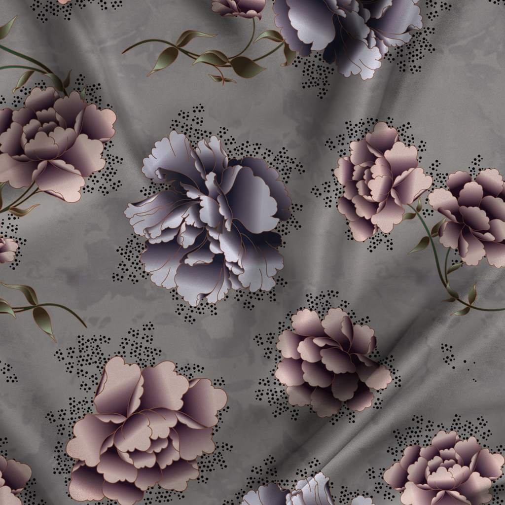 Floral Dreams: Delicate Patterns on Modal Satin