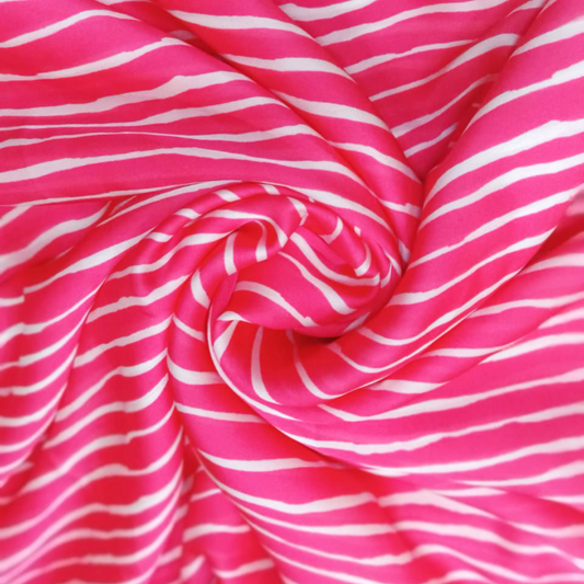 Rhythmic Ripples: Satin Georgette Leheriya