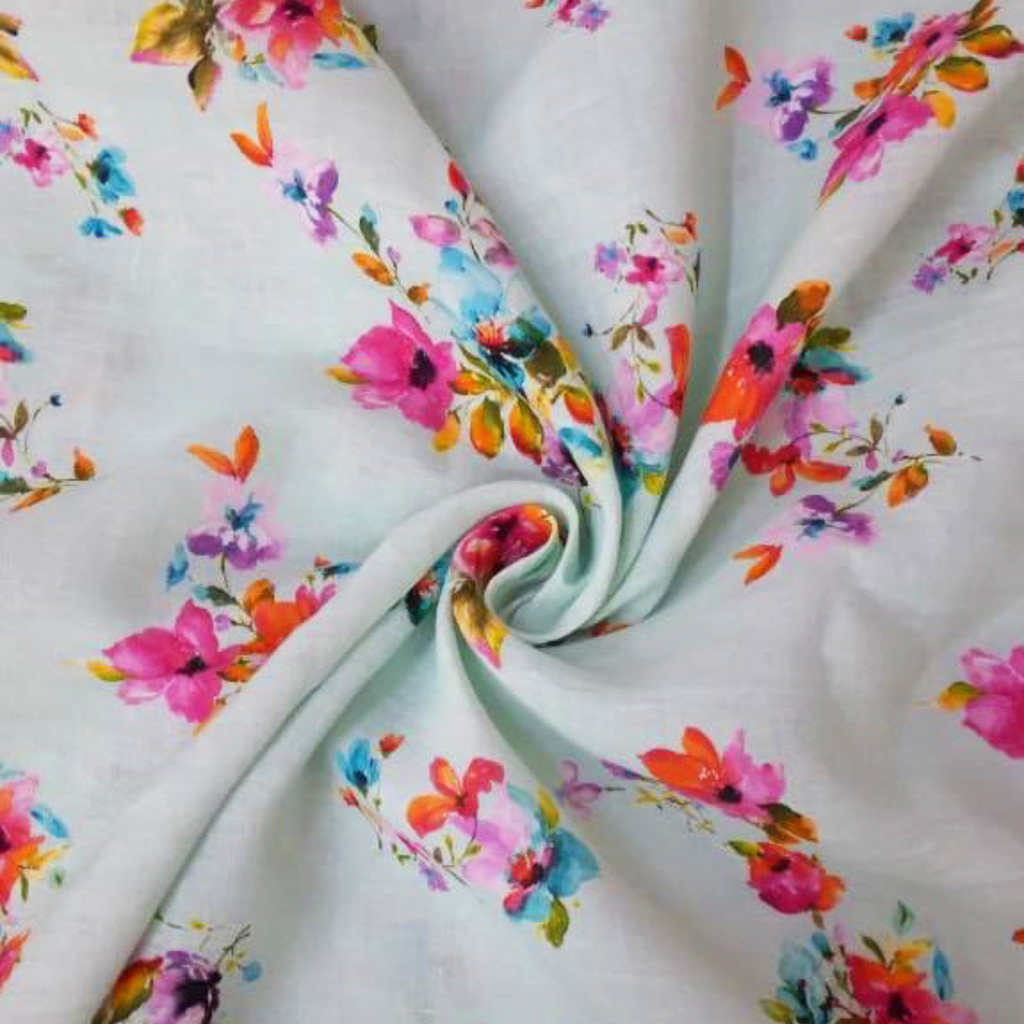 Captivating Floral Bliss: Pure Muslin's Floral Symphony