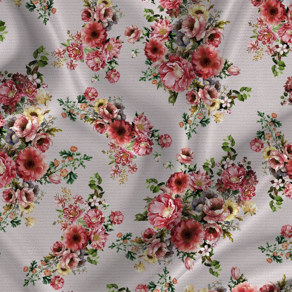 Enchanted Petals: Crepe Silk's Blossoming Floral Haven