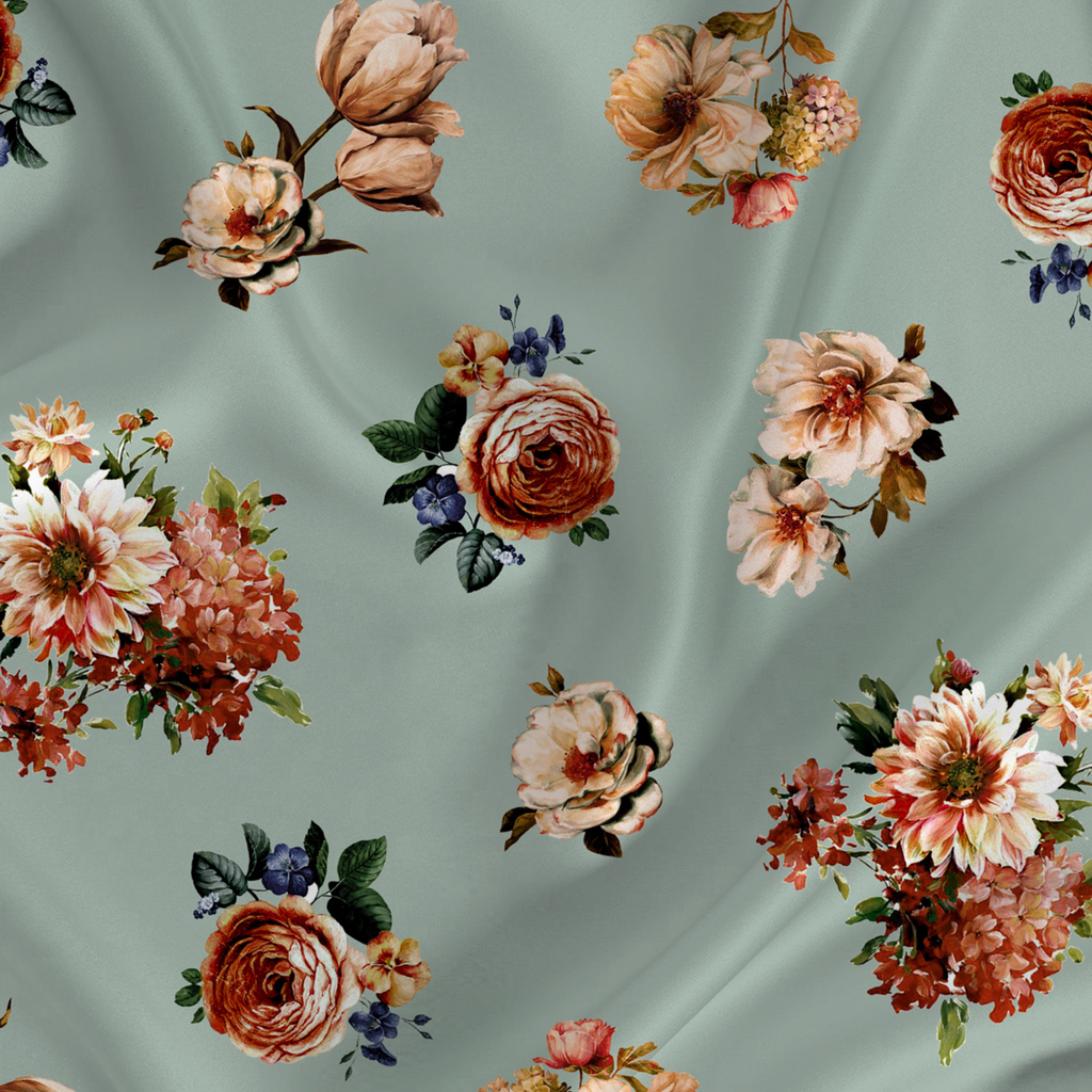 Introducing: Satin Georgette Blossoms - A Captivating Floral Delight