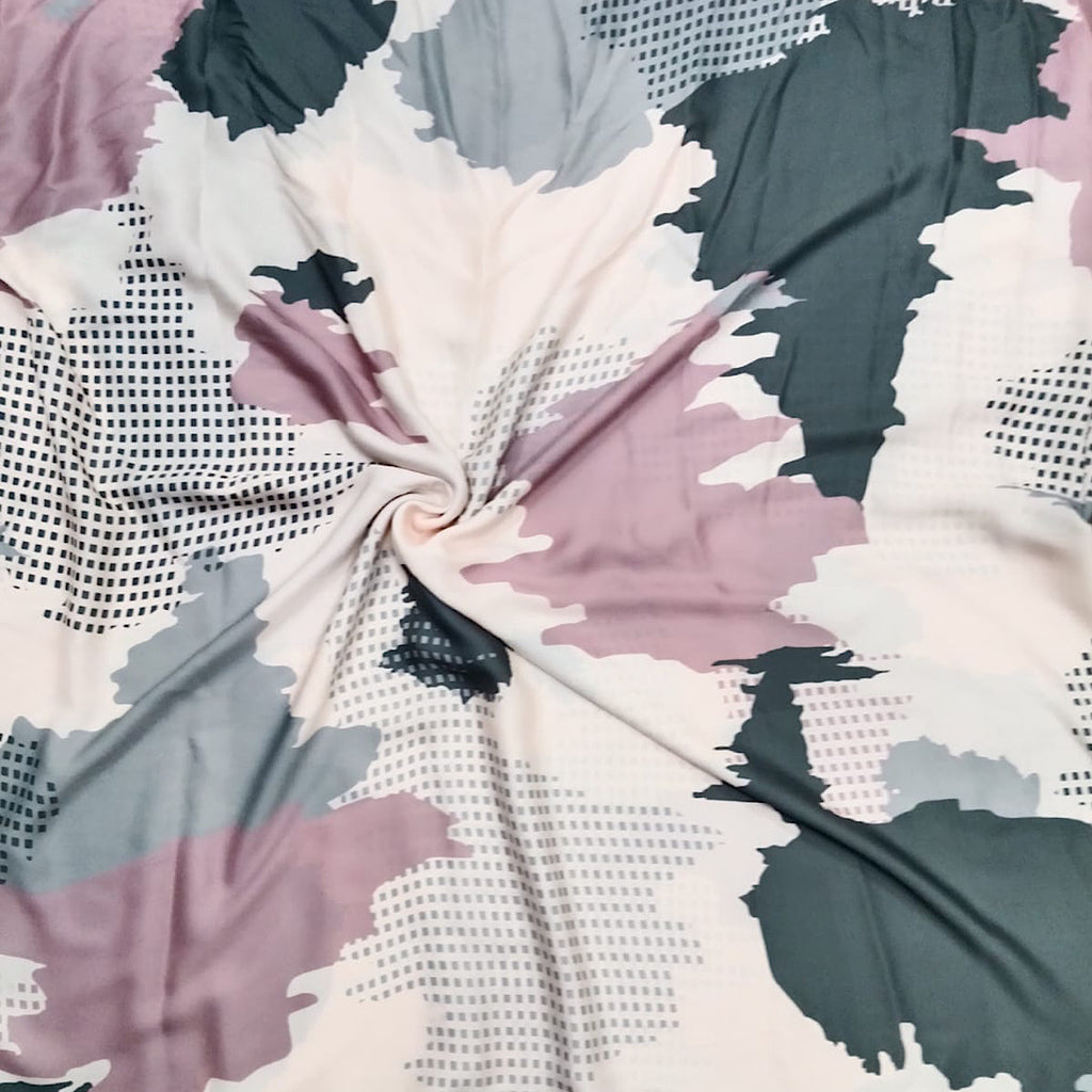 Abstract Print on Satin Georgette OM SS 596