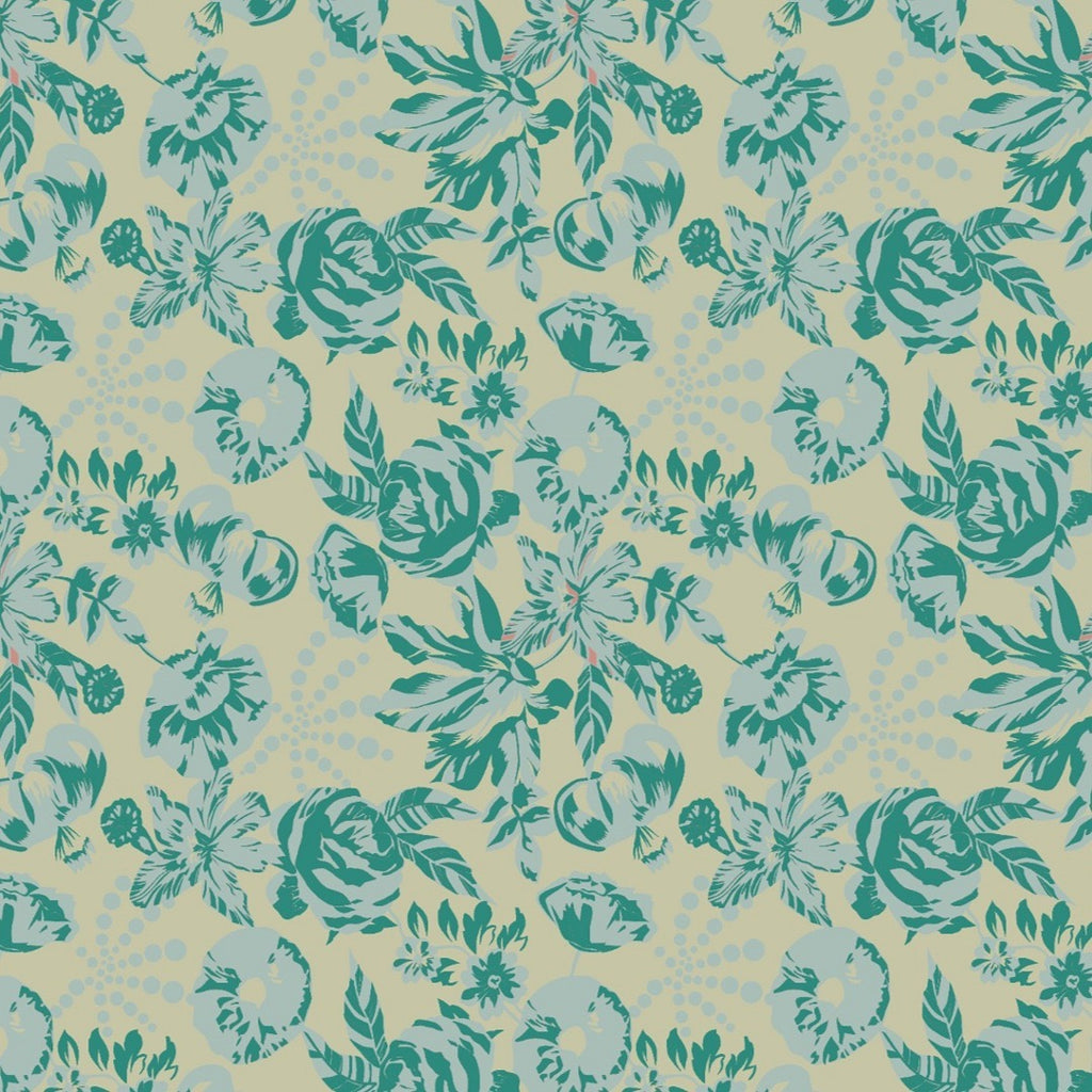 Archana Tropical Floral Bouquet Print on Satin Georgette OM PS 409