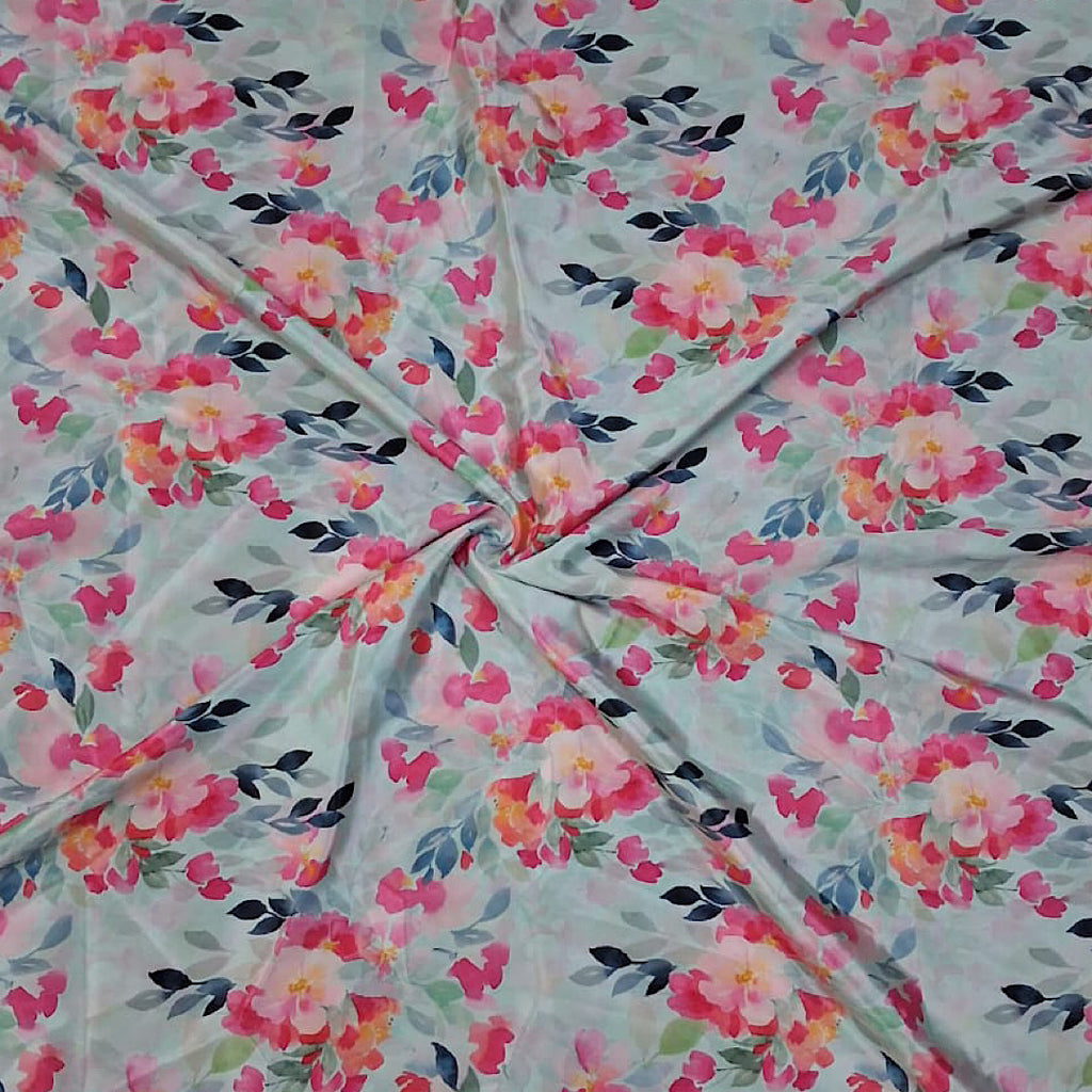 Multi Floral Print in Blue Base OM 292